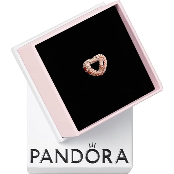 Amazon.com: Pandora Sparkling Leveled Heart Charm Bracelet Charm